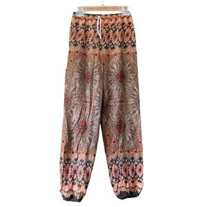 Cotton Mandala Print Harem Pants Joggers Boho Baggy Flowy Hippie Festival Lounge